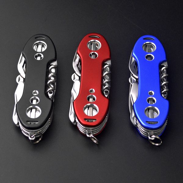 Outils à main Tricolor 5 Ring 11 Open Multi-purpose Knife with Outdoor Spare Portable Emergency Survival Multi-purpose Combination Tool