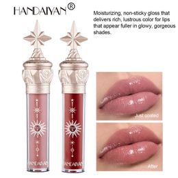 Handaiyan 10 Kleuren Jelly Lip Gloss Polder Makeup hydraterende voedzame vloeibare lippenstift volume helder make-up cosmetische 120pcs / lot DHL