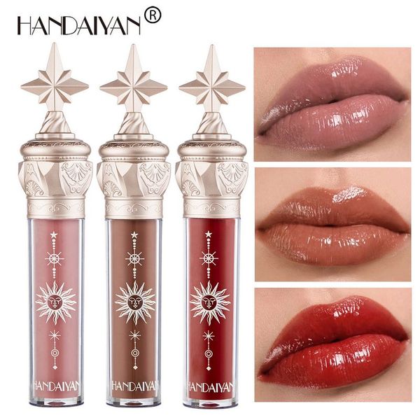 HANDAIYAN 10 colores Jelly Lip Gloss Plumper Maquillaje Hidratante Nutritivo Líquido Lápiz labial Volumen Claro Maquillaje Cosmético