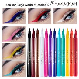 Handaiyan 12 couleurs Crayon Eyeliner Liquide Mat Set Set imperméable Rainbow Candy Couleur Couleur Delineador de Ojos