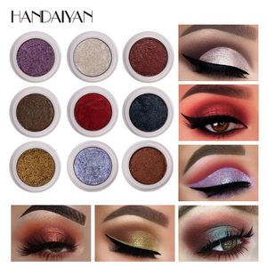 Handaiyan 12color Shimmer Eyeshadow crème facile à appliquer la couleur de finition perliée couleur 240425