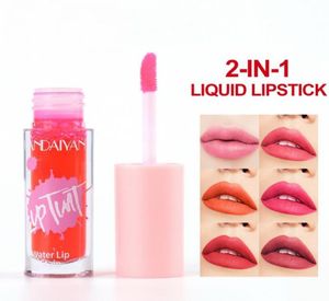 Handaiyan 2 en 1 lápiz labial líquido de larga duración, agua hidratante, tinte de labios, esmalte, hidratante, resistente al agua, no pegajoso, fácil de usar, lujo Ma8926686