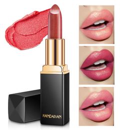 HANDAIYAN marque rouge à lèvres professionnel lèvres maquillage imperméable longue durée Pigment Nude rose sirène miroitant luxe Makeup5918755