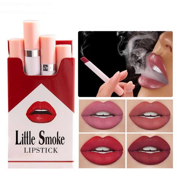 Handaiyan Cigarette Lip Stick Velvet Matte Lipstick Set Coffret Rouge a Levre Maquillaje de larga duración Smoking Box Sets