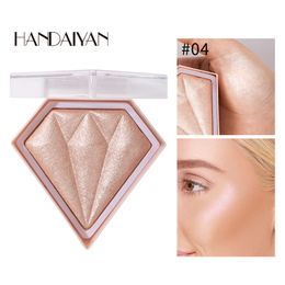 HANDAIYAN diamante iluminador con brillo Maquillaje facial en polvo resaltar brillo metálico iluminar el contorno del cuerpo Corrector luminoso