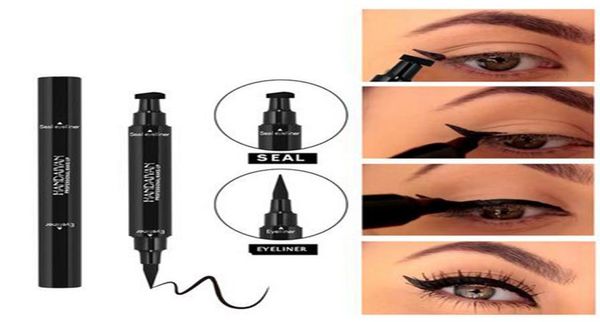 Handaiyan Double à bout liquide Eyeliner Eyeliner Triangle Seal Dougler Eye Liner longue dure durable Eye Eye Eyes Makeup Stamps3198338