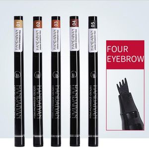 Handaiyan Wenkbrauwen 4 Vork Micro-Carving Liquid wenkbrauw Potlood Zeer fijn waterdicht Tint Eye Brow Tattoo Pen Wenkbrauw Enhancer