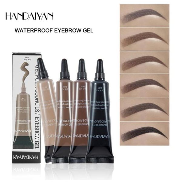 Handaiyan Gel Fourniture Tintura par sopracciglia Liquide de style 6 couleurs imperméables non liés naturels faciles à porter les sourcils de maquillage 6134383