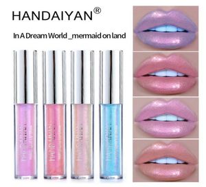 Handaiyan holographic lèvre brillant brillant liquide lime à lèvres 6 couleurs riches lustres nutritifs polarisés longs lèvres de beauté make8454155