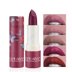 Handaiyan Lipgloss 8 colores Nude Matte Lipstick Impermeable Larga duración Mujeres Red Lip Tint Velvet Glaze