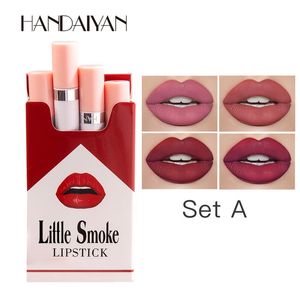 Handaiyan Lipstick Rouge A Levre Matte Cigarette Lipsticks Set Smoke Coffret Box Maquillaje fácil de usar Rossetti mudiwa