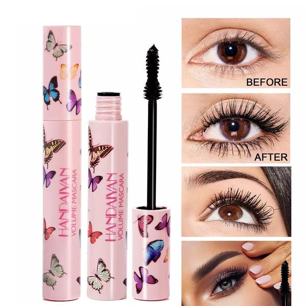 HANDAIYAN Mascara Mascara volumateur longue durée résistant à la transpiration Extensions de cils ultra noirs