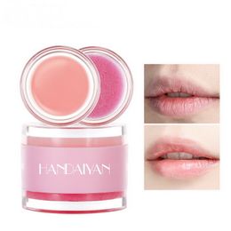 Handaiyan Sugar Scrub Lip Behandeling Reparatie Frosted lippen Film Mydrateren twee in één dubbel effect Lippenstift Langdurige natuurlijke make-up schoonheidsmasker