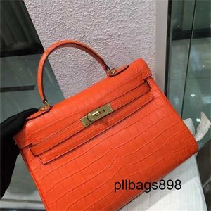 Sac à main crocodile cuir 7a de qualité marque de couleur mate réelle waxojvvrsu