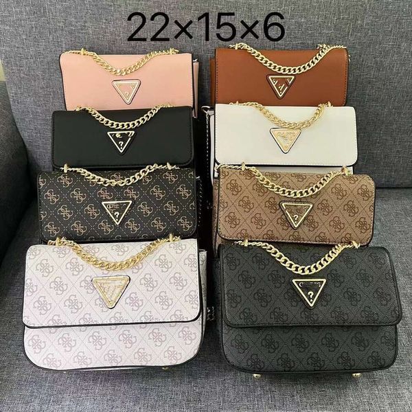 Diseñador de bolsos 50% de descuento en los bolsos de hombro para mujeres de la marca Hot New Cadena Estampado Color sólido Moda Moda Square Square Single Crossbody Womens