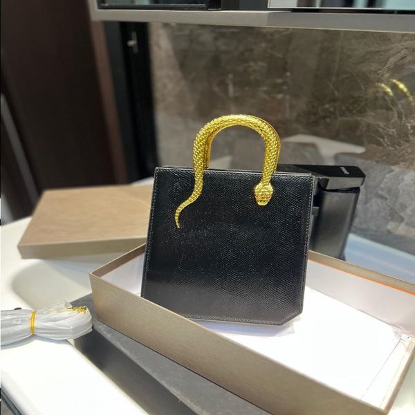 Bolso de diseñador Bolso de cuero suave Patrón de serpiente Bolso de mujer Crossbody Bolso de compras de moda de lujo Bolso de cena Mini bolso de mano Dhmmn