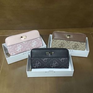 Handbag Designer Hot Vendre 50% de portefeuilles à rabais en cuir pour les femmes New Fashion Womens Phone Zipper grande capacité sac à main long avec portefeuille en boîte