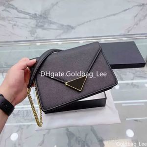 Sac à main Designer Triangulaire Flip Dîner Sacs Femmes Sac Luxueux Carré Chaîne Sangle émail marque Bandoulière Dame Enveloppe Sac Saffiano cuir sacs à bandoulière