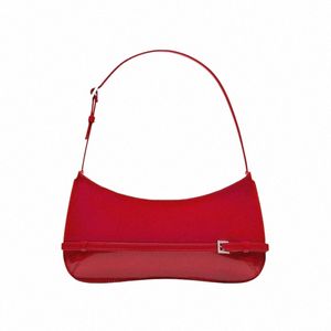 Sac à main pour concepteur de luxe pour femmes Red Patent Leather Underar Sac Street French Fi Trend Small Bag Sac Portefeuille B07R #