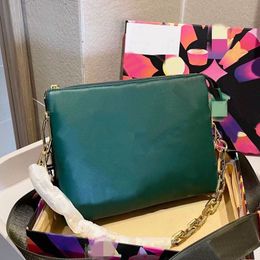 Handtas luxe schoudertas lederen messenger bags dames schoudertas Satchel lady vintage design fashion classic Stripes Turquoise