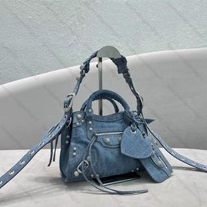 Handtas Motortas denim leer Designer tas Tote schoudertas portemonnee designer vrouw luxe handtassen crossbody tassen