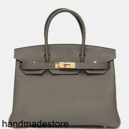 Сумочка Platinum Designer Полная ручная сумка 30 см Сумка для шитья восковой нитью Togo Leather
