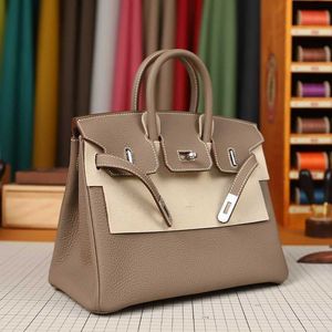 Bolso platino casero bolso manual de mujeres en hilo de cera de alto grado