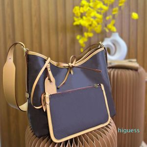 Bolso Monedero Carryall Armpit Bag Crossbody Bolsos de hombro Moda Grano Cuero Flor vieja Correa ajustable para el hombro Cremallera interna Cuerda Mujeres Tote