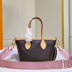 Bolso de mano Bolsos de compras Bolso bandolera para mujer Letras de flores antiguas Cierre de cremallera Herrajes dorados Correa ancha desmontable Monedero circular Monedero