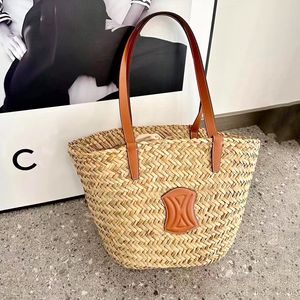 sac à main TRIOMPHE classique celins Sac à bandoulière Straw weave Raphia Womens Mens Designer Beach Bag Bandoulière de luxe pochette fourre-tout marmont seau bourse messenger Sacs