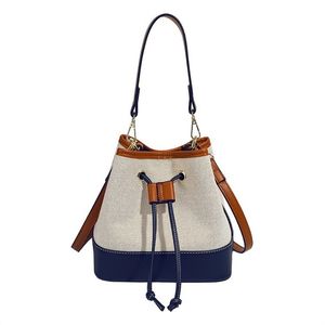 Sac à main femme 2023 nouvelle marque de créateur de mode fourre-tout sac seau tendance toile couleur texture sac à bandoulière