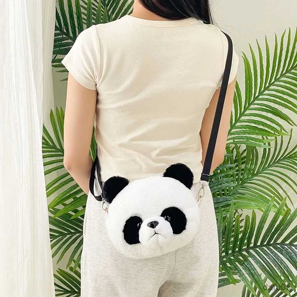 Bolsos 1 unid bolsa de dibujos animados rana oso panda niños bolsos de hombro felpa niños monedero cartera bolso niños crossbody bolsa R231023