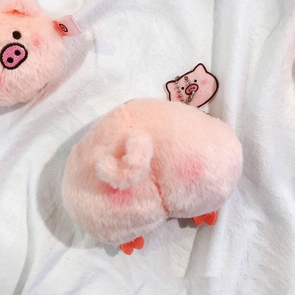 Sacs à main 1pcs dessin animé mini cochon narine en peluche fesses porte-monnaie jouet belle étudiant animaux en peluche sac à main porte-clés sacs pour cadeau 230823