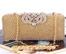 Sacs à main sacs couronne diamant pochette de luxe diamants en satin fabrication de haute qualité pour vêtements de mariée et de dame 1 pc un lot5628792