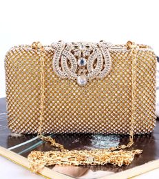 Sacs à main sacs couronne diamant pochette de luxe diamants en satin fabrication de haute qualité pour vêtements de mariée et de dame 1 pc un lot8904979