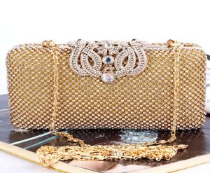 Handtassen tassen Kroon diamanten handclutch Luxe satijnen diamanten hoogwaardige afwerking voor bruids- en dameskleding 1 stuk veel5628792