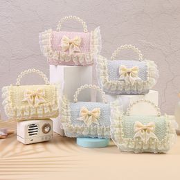 Sacs à main filles mignonnes princesse sac à bandoulière Bowknot enfants sacs à main en dentelle et sacs à main Kawaii enfant fourre-tout sac à main tout-petit sac à main 230701