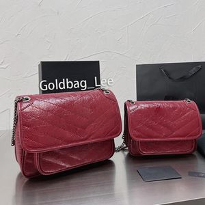 Bolsos Diseñador Niki Bolsa de hombro Mensajero de cuero encerado Mujeres Cruz Cuerpo Satchel Lady Vintage Diseño Bolsas Sacoche Moda Clásico Cuero Tote Monedero Monedero