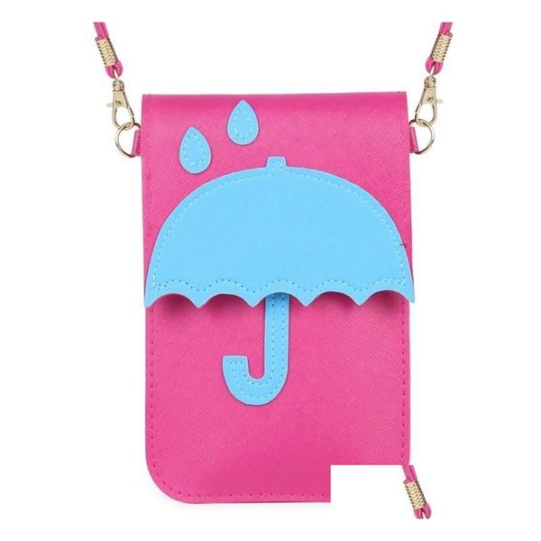 Sacs à main Mode Femmes Filles Shoder Bandoulière Mini Sac Messenger Nouveau Parapluie Dessin Animé Pu En Cuir Téléphone Sac À Main Top Qualité Drop Delive Dhd7Y