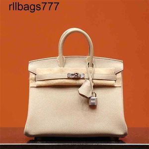 Sacs à main en cuir véritable Designer Bk sac à main maître fait à la main pour femme petit platine 25 motif Litchi veau togo 8o gris perle