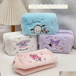 Handtassen Meisjes Fuzzy Cosmetica Handtas Meisje Kuromi Melody Casual Prinses Accessoires Tassen Grote Capaciteit Drop Delivery Baby Kids Matern Dhve7