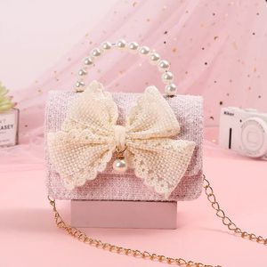 Handtassen Meisjes Prinses Schattig Peutertassen Mini Voor Handtas Handtas Linnen Geschenk Kinderhandtassen Portemonnees Crossbody En Feest Strik 231006