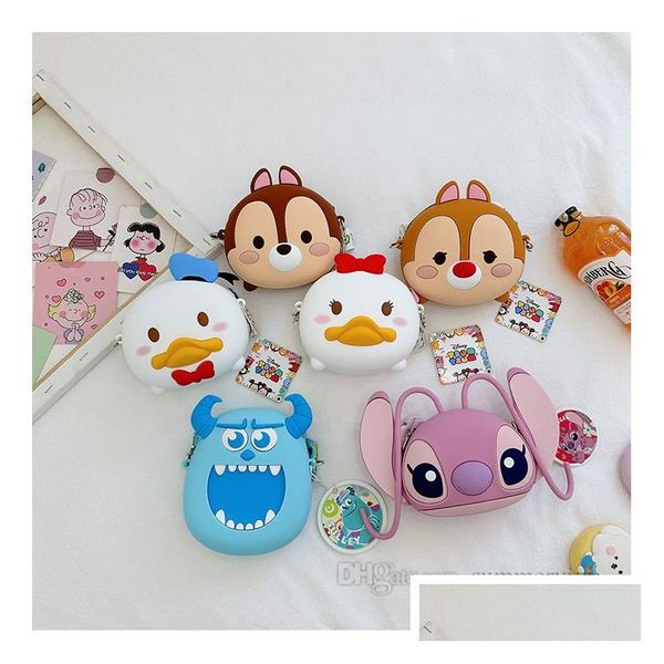 Bolsos para niños Sile Girls Boys Cute Cartoon Modeling Single Shoder Bag Children Messenger Mini Purse Z2592 Drop Delivery Baby Matern Dhfl8