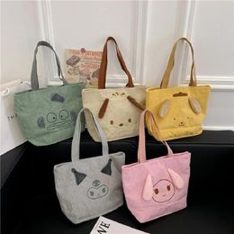 Sacs à main Style coréen enfants plus grand dessin animé motif Animal velours côtelé sac fourre-tout petites filles mignon sac à main fourre-tout étudiants sac à bandoulière 231010