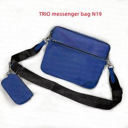 Borse Uomo Pelle TRIO Borse a tracolla Borsa a tracolla da uomo Borsa a tre pezzi Borsa da postino piccola Borsa a tracolla po270v