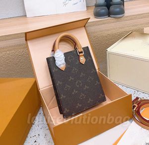 Handtassen PETIT SAC PLAT Totes Bag Empreinte Soepel generfd rundleer Dubbel handvat bij het zwembad Handtas Topkwaliteit schoudertassen portemonnee