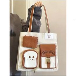 Handtassen Toast Tote Bag Class Cute Girl Diagonal Large Handbag Shoulder 230619