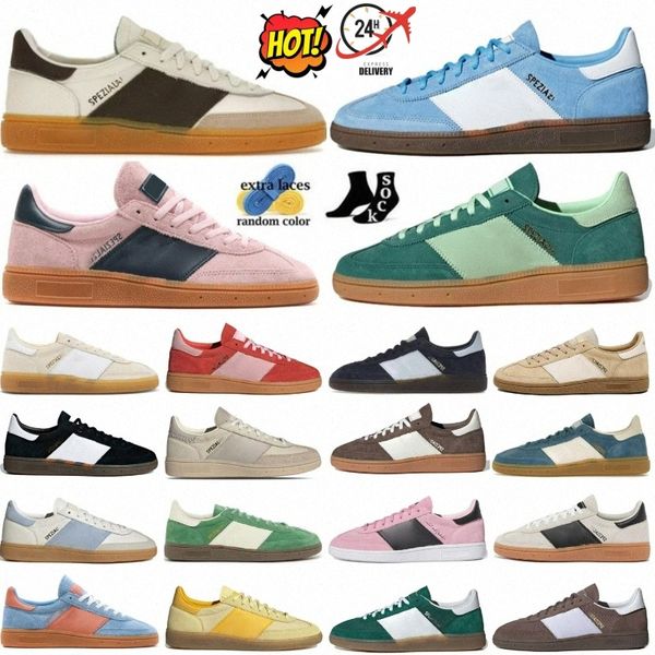 Handball Chaussures Sneakers Hambourg Navy Gum Core Black Bright Red Rouge Forceaux Chaussures Femmes Presque Jaune Aluminium Scarlet Clear Pink Arcti Night Blue Earth Strata Zzz