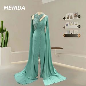 Handbeadings Prom Dresses Green Halter Sequins Front Slit Customizable Elegant Party Gown Arabia Evening Dress 2024 Vestidos De 240201