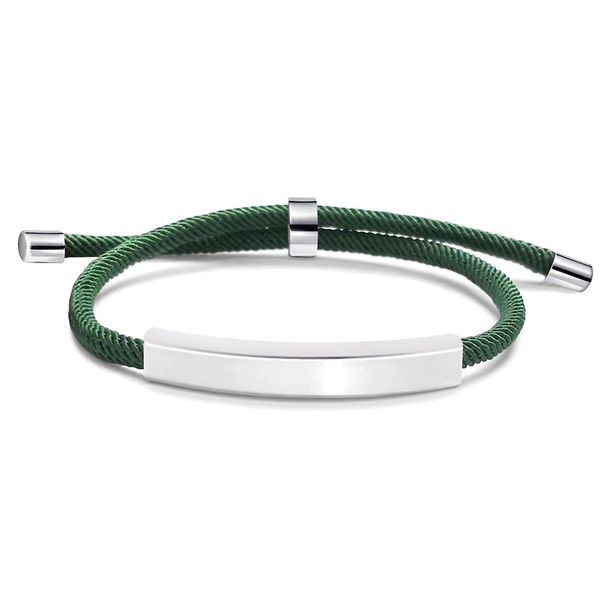 Matière de gravure à gravure Bracelet en acier en acier inoxydable Bracelet Gift Publicité petit cadeau en acier titane bracelet tissé